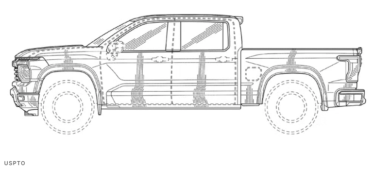 2027 Chevy Silverado Patent Side View