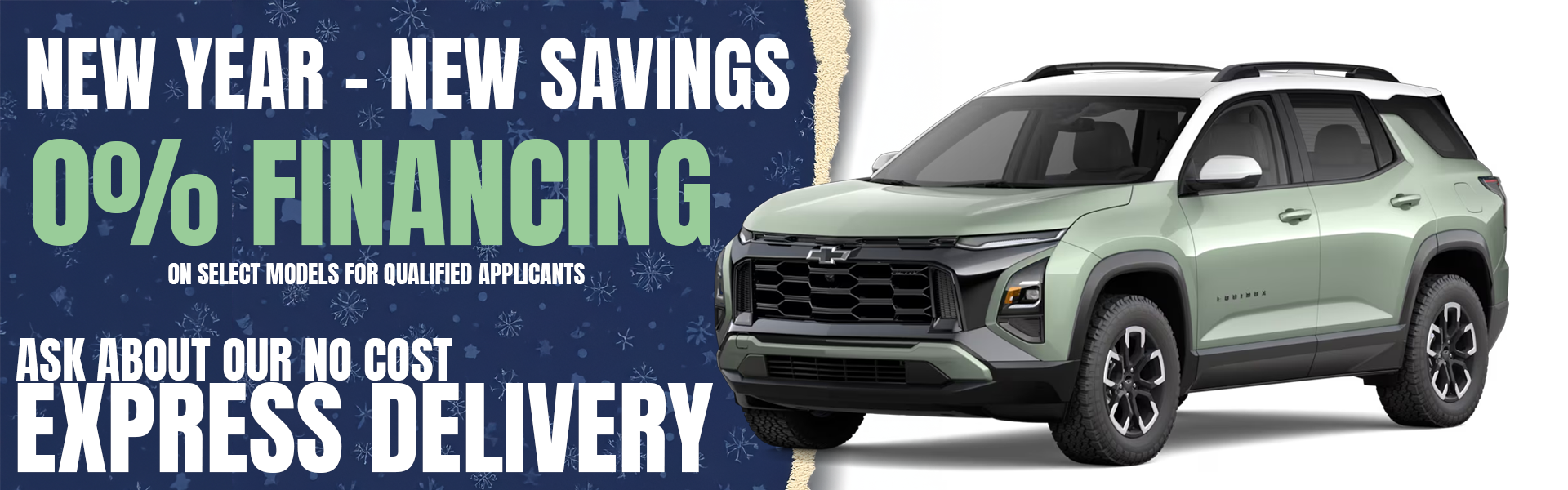 0% financing on select models